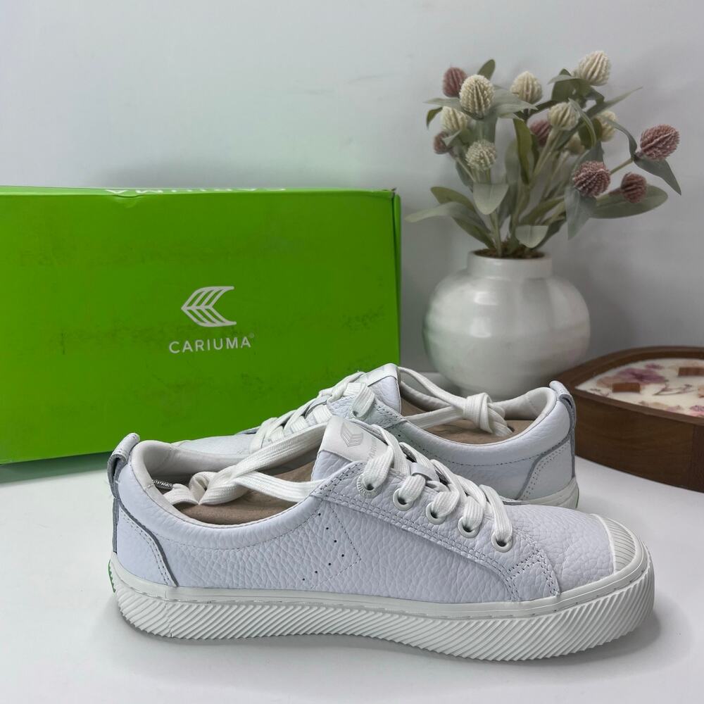 Cariuma OCA Low Casual Leather Sneaker White Women's 7.5 NWB - Picture 6 of 10